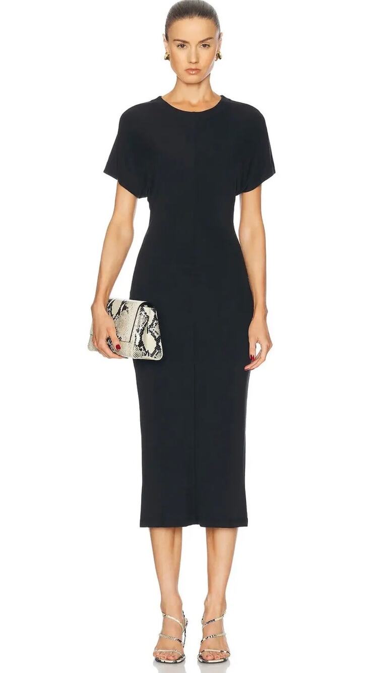 Sablyn Lynn Jersey Midi SS Dress in Black S